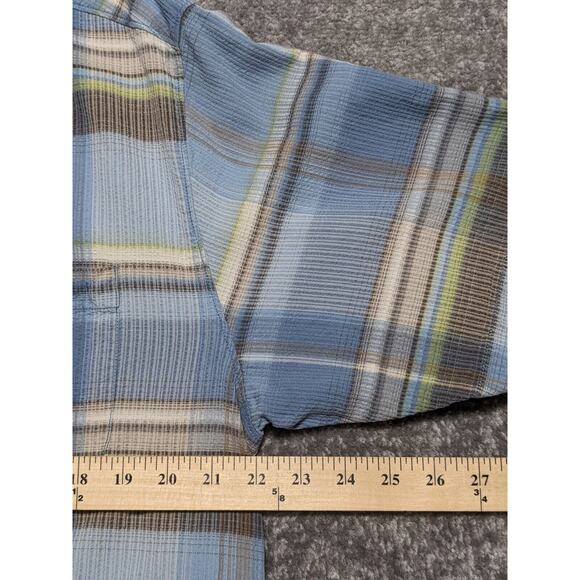Tommy Bahama‎ Button Up Shirt Men L Blue Pocket Collared Short Sleeve Silk T05 - Picture 12 of 13